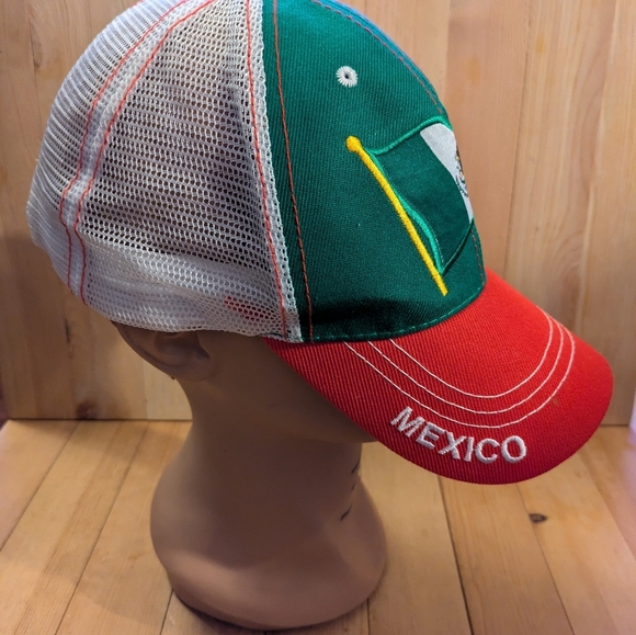 Green and Red Mexico Flag Cap - Picture 3 of 6